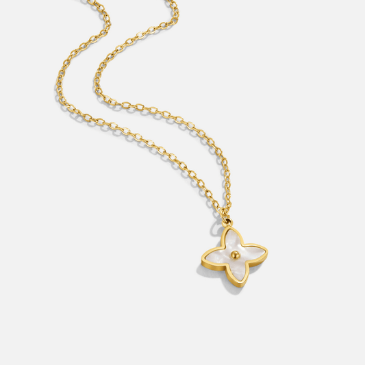 Lustrous Petal Charm Necklace – FIORENE