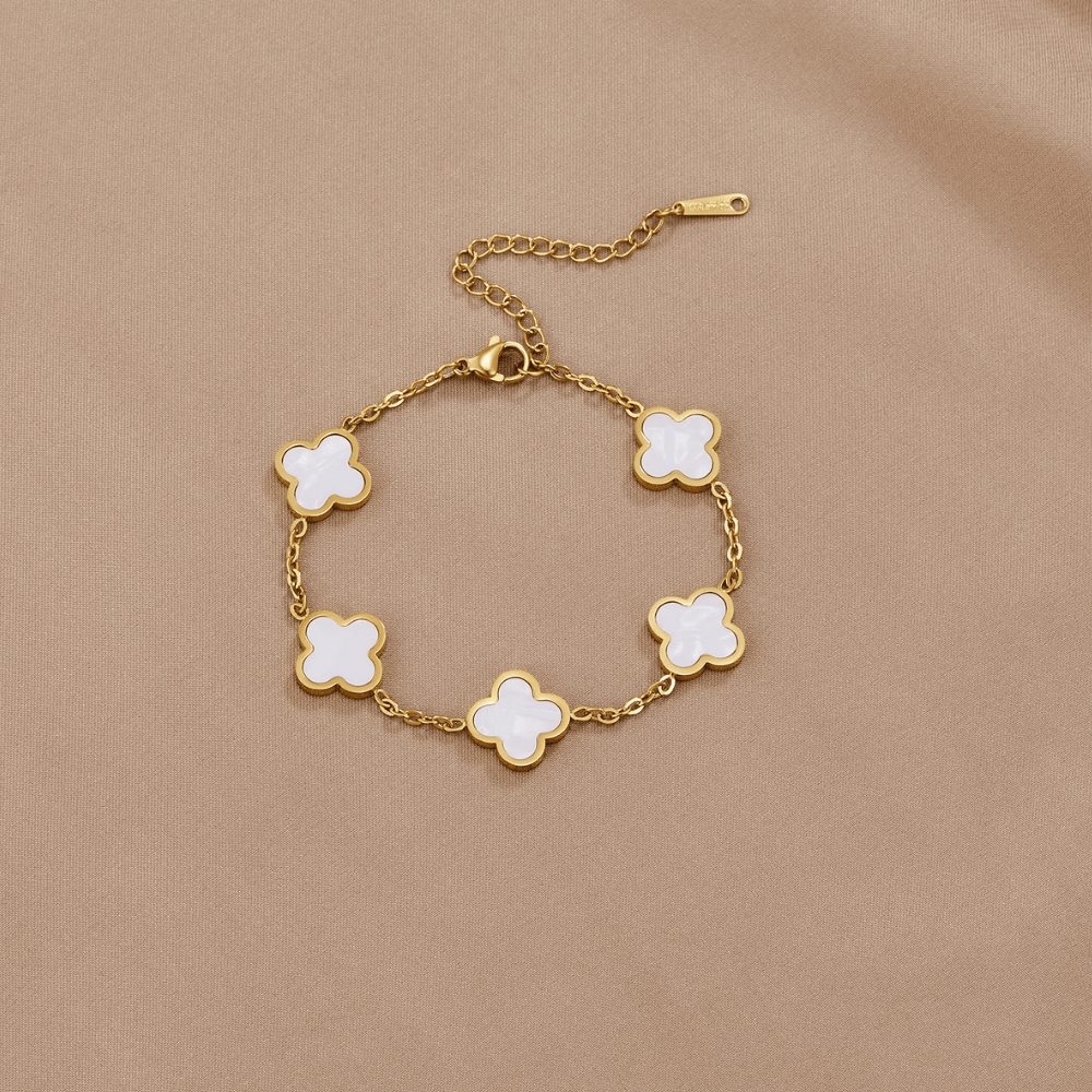 Mother of Pearl Clover Bracelet – FIORENE