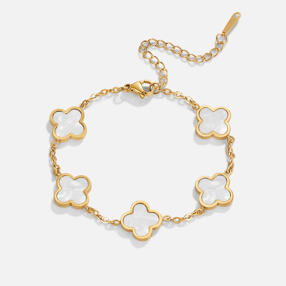 Mother of Pearl Clover Bracelet – FIORENE