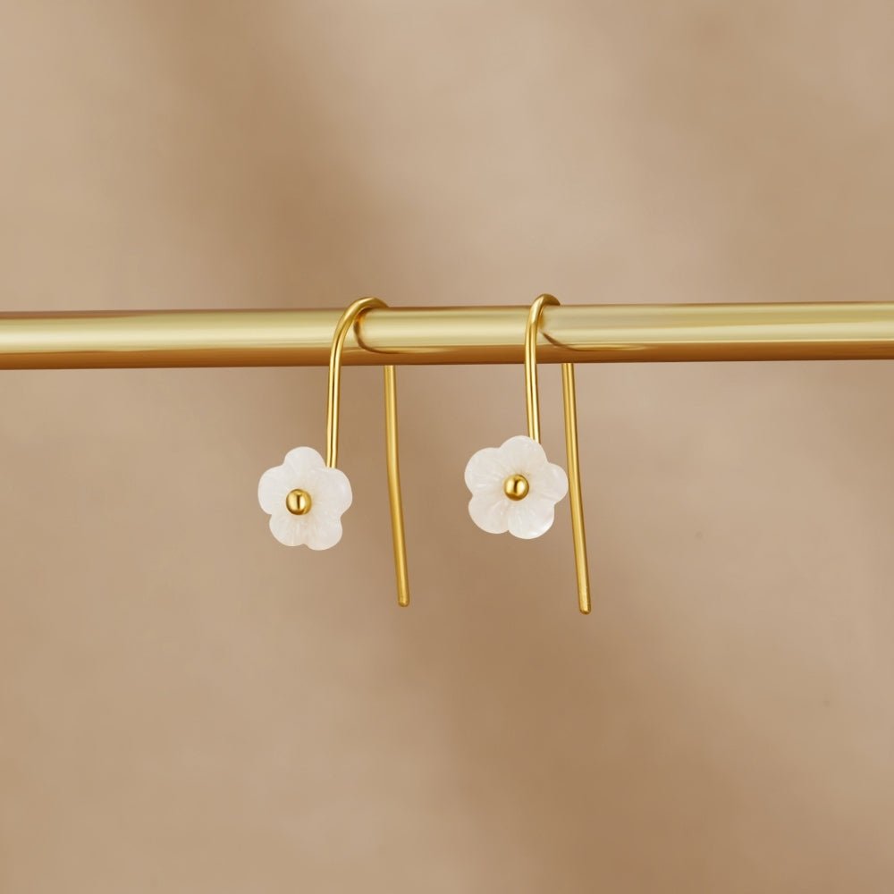 Nacre Blossom Hook Earring – FIORENE