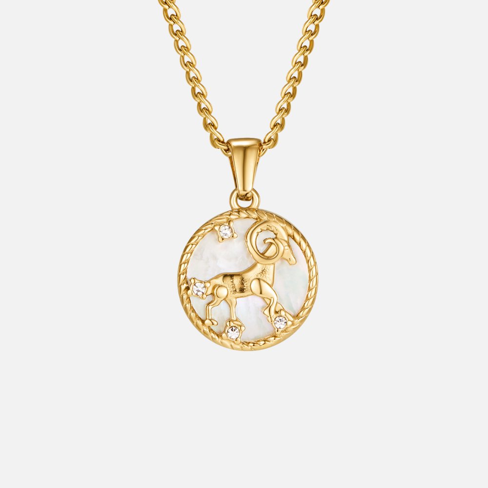Radiant Aries Zodiac Necklace – FIORENE
