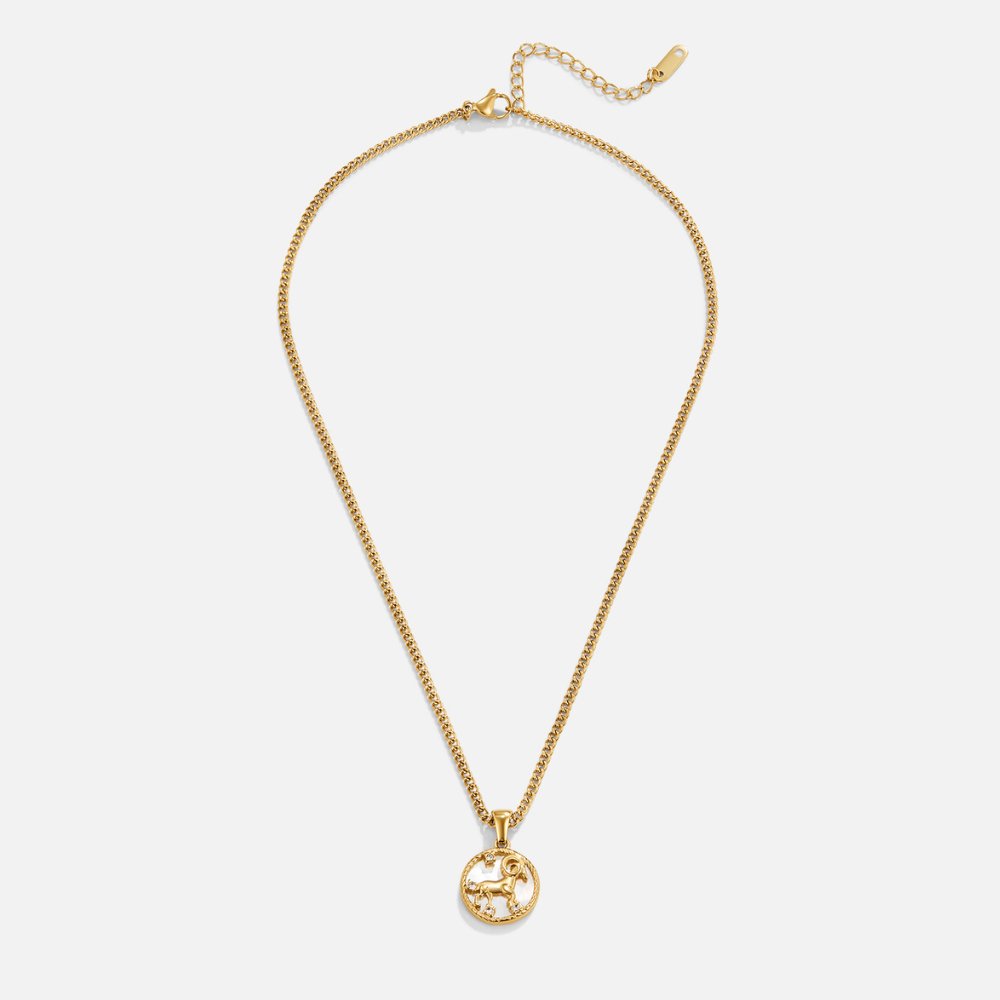 Radiant Aries Zodiac Necklace – FIORENE