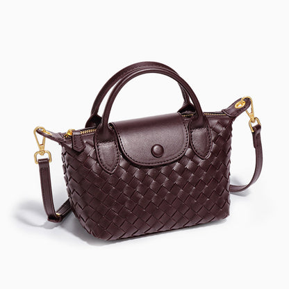 Merlot Woven Shoulder Bag – FIORENE
