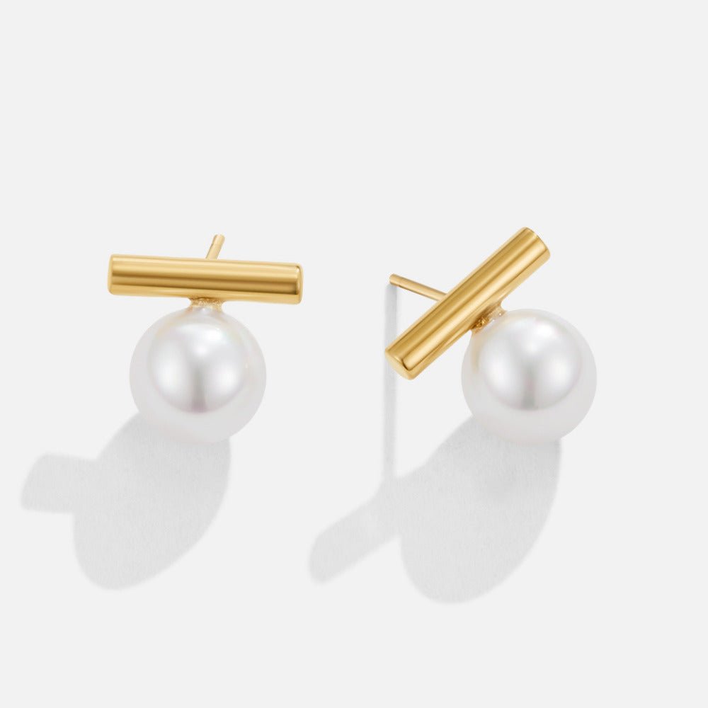 Gilded Beam Pearl Earring – FIORENE