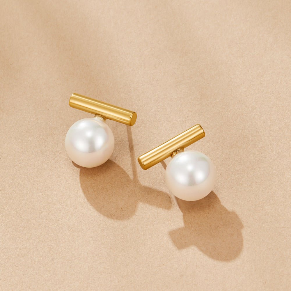 Gilded Beam Pearl Earring – FIORENE