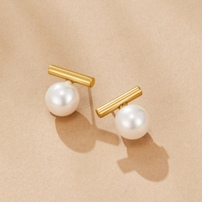 Gilded Beam Pearl Earring – FIORENE